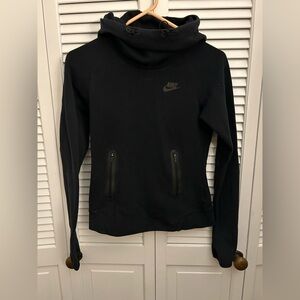 Nike Women's Black Funnel Neck Hoodie